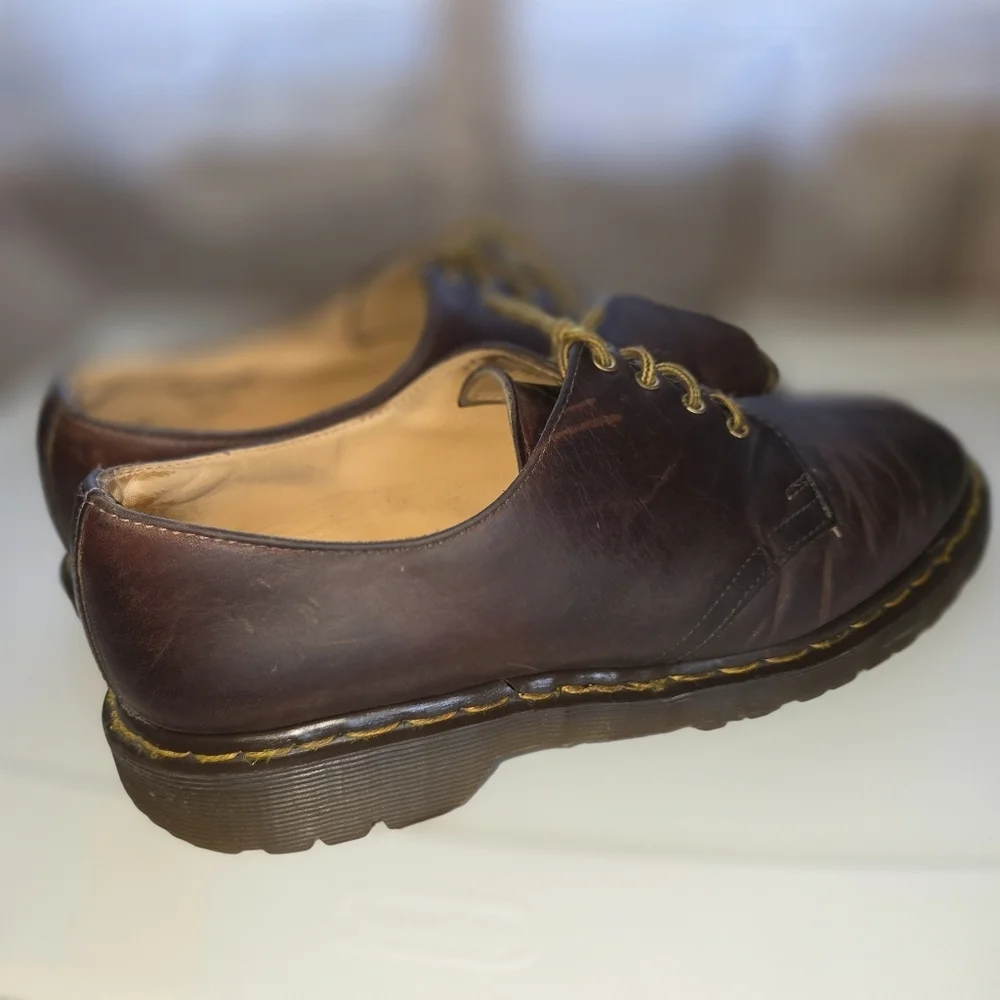 Dr. Martens vintage England brown derby Brown Leather Men's Shoes